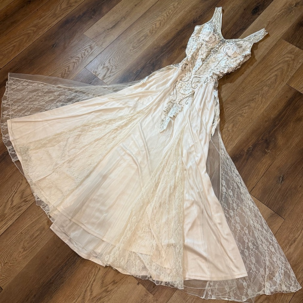 Vintage Y2K Beaded Dress Vintage Beaded Dress Sue Wong Vintage Wedding Dress